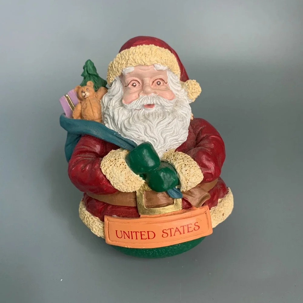 Russ Berrie United States Santa Around the World Figurine 14097 Resin 3.5 inch